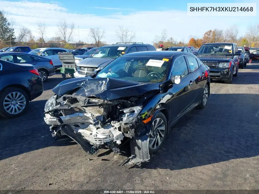 SHHFK7H3XKU214668 2019 Honda Civic Lx