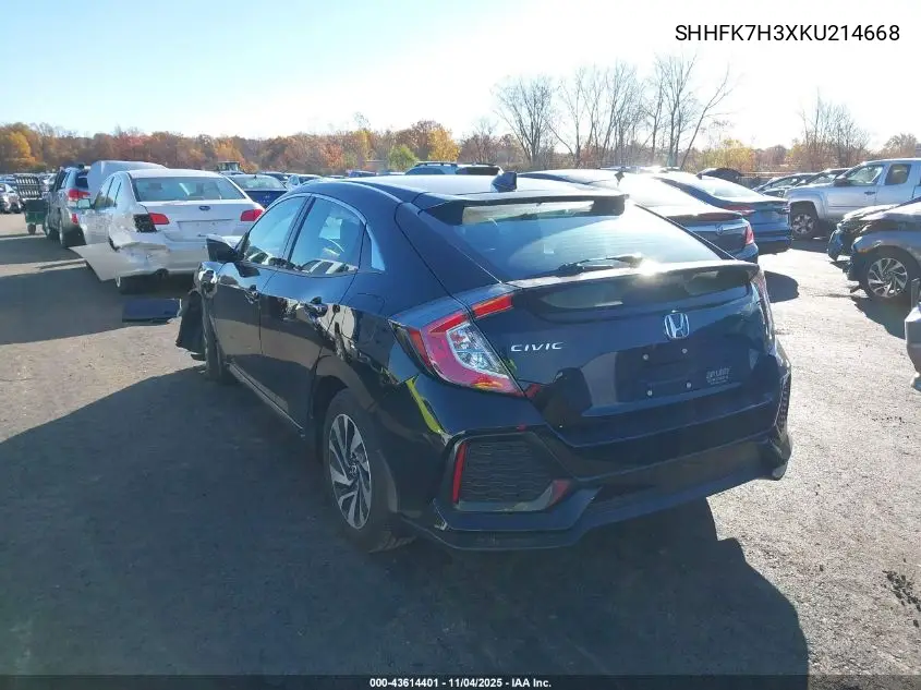SHHFK7H3XKU214668 2019 Honda Civic Lx