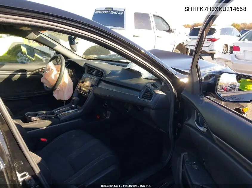 SHHFK7H3XKU214668 2019 Honda Civic Lx