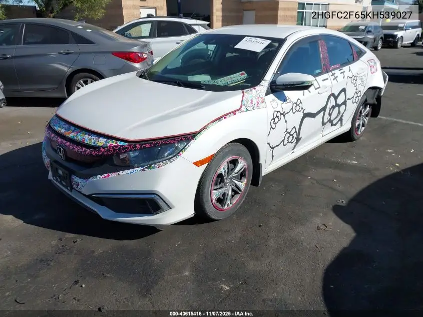 2HGFC2F65KH539027 2019 Honda Civic Lx