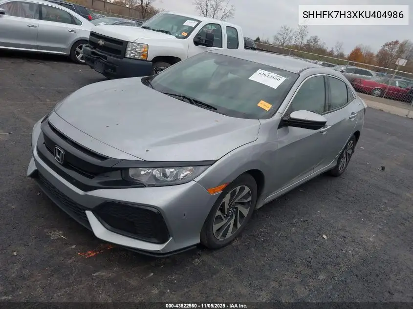 SHHFK7H3XKU404986 2019 Honda Civic Lx