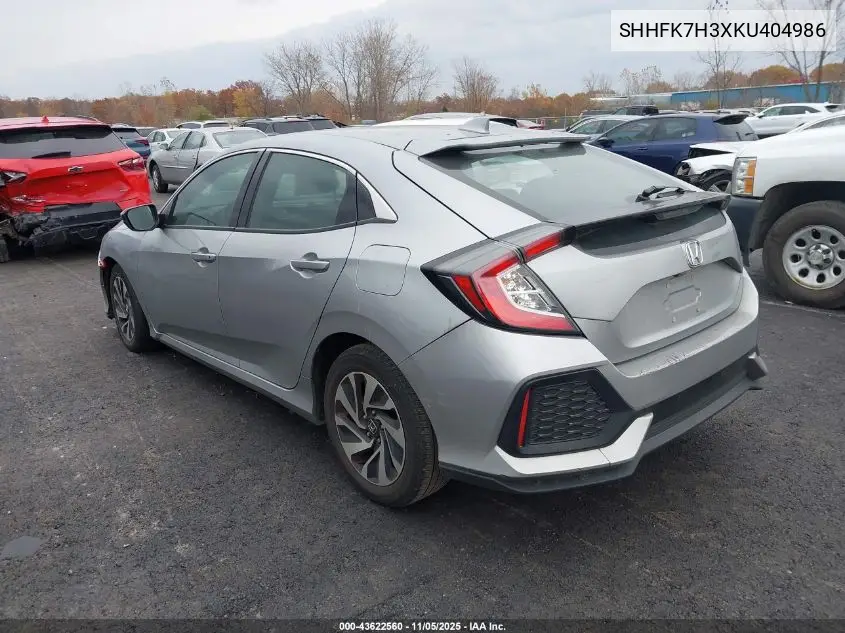 SHHFK7H3XKU404986 2019 Honda Civic Lx