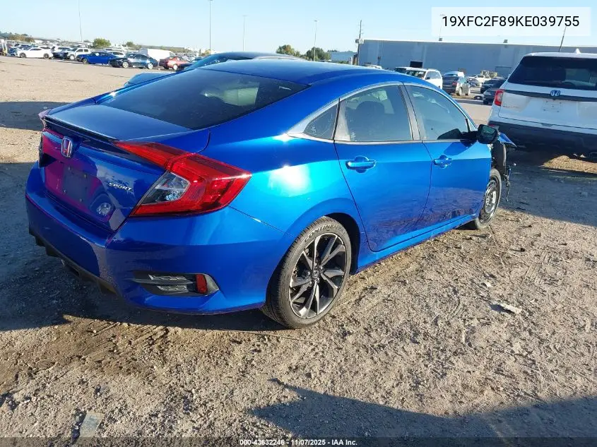 19XFC2F89KE039755 2019 Honda Civic Sport