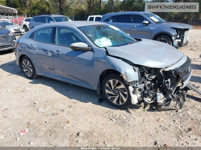 SHHFK7H33KU424853 2019 Honda Civic Lx