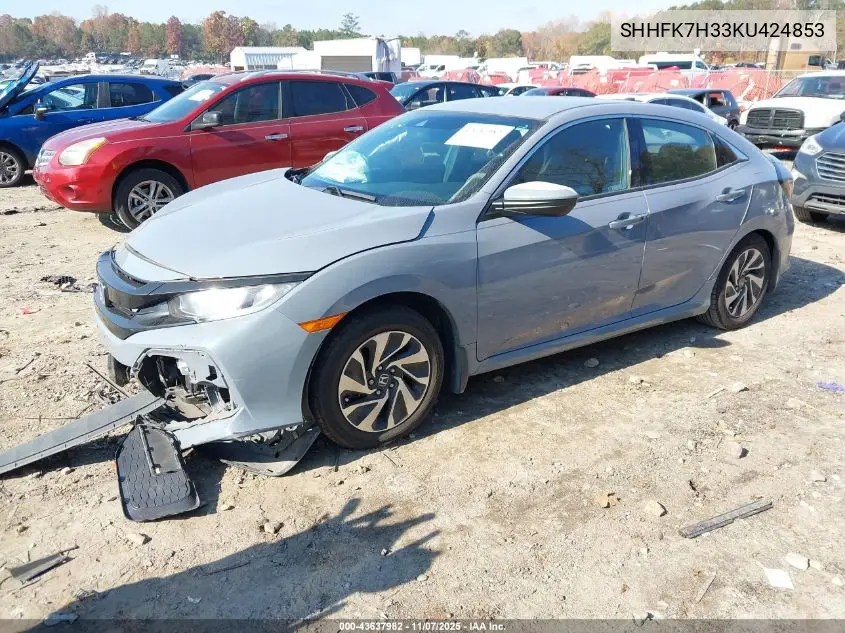SHHFK7H33KU424853 2019 Honda Civic Lx