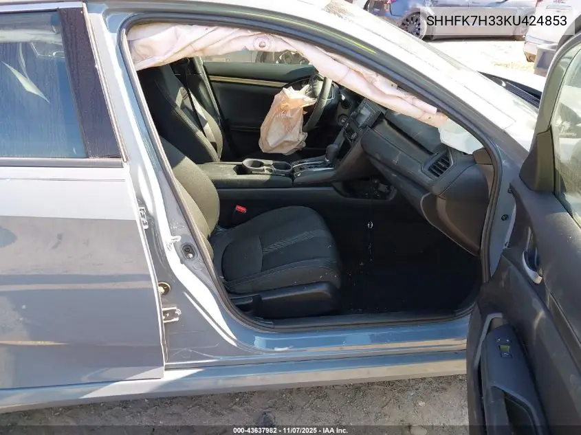 SHHFK7H33KU424853 2019 Honda Civic Lx
