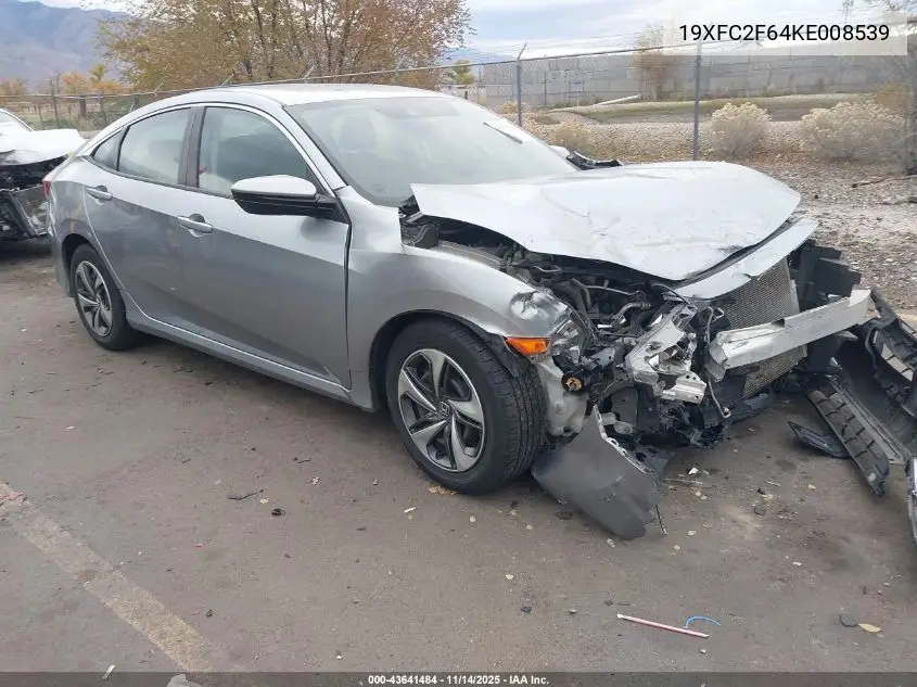 19XFC2F64KE008539 2019 Honda Civic Lx