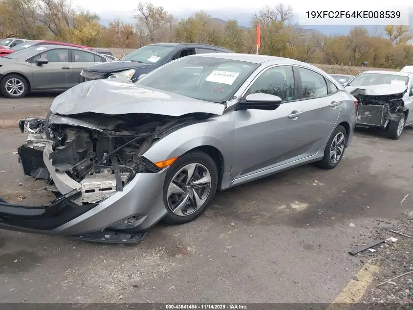 19XFC2F64KE008539 2019 Honda Civic Lx