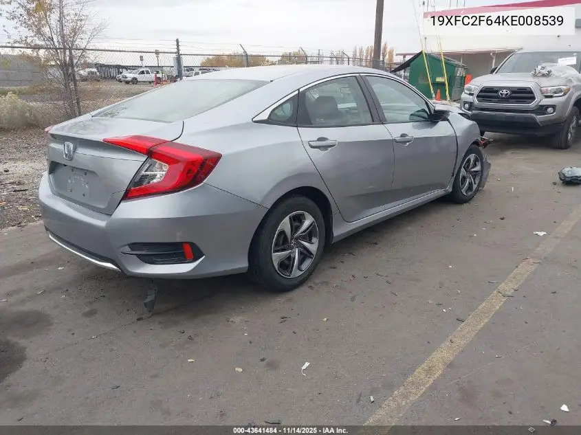 19XFC2F64KE008539 2019 Honda Civic Lx