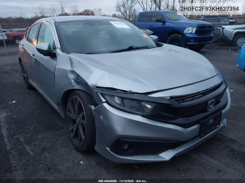 2HGFC2F83KH527394 2019 Honda Civic Sport