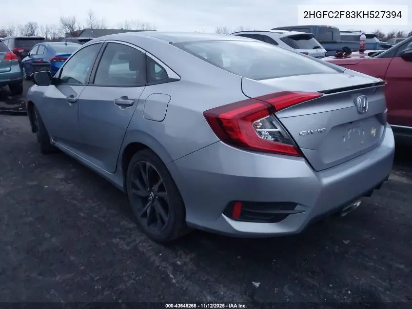 2HGFC2F83KH527394 2019 Honda Civic Sport