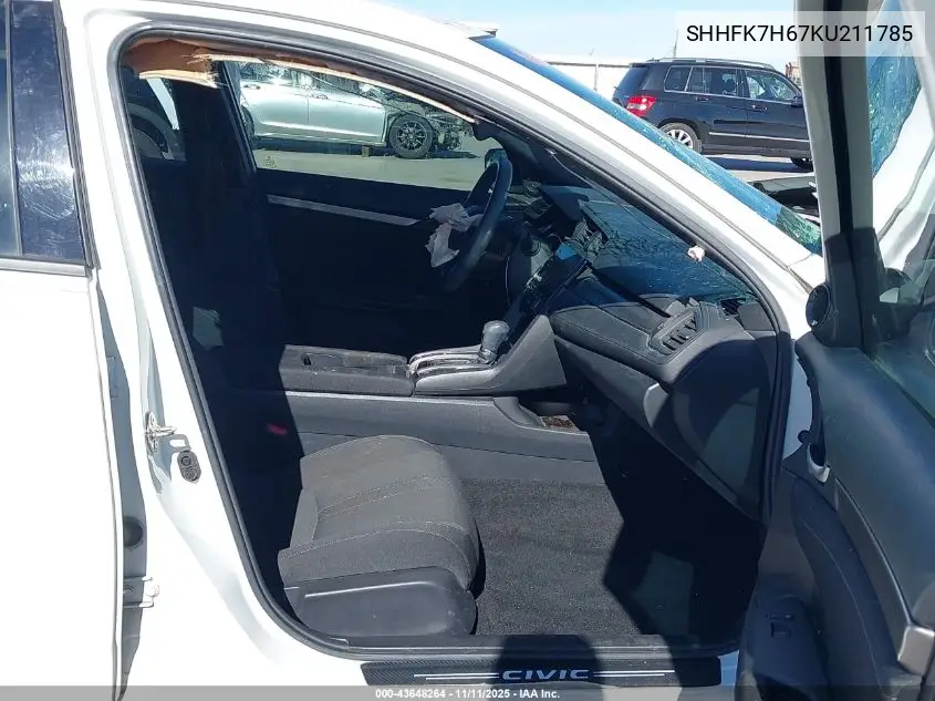 SHHFK7H67KU211785 2019 Honda Civic Ex