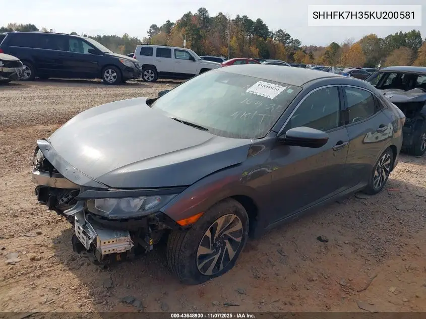 SHHFK7H35KU200581 2019 Honda Civic Lx