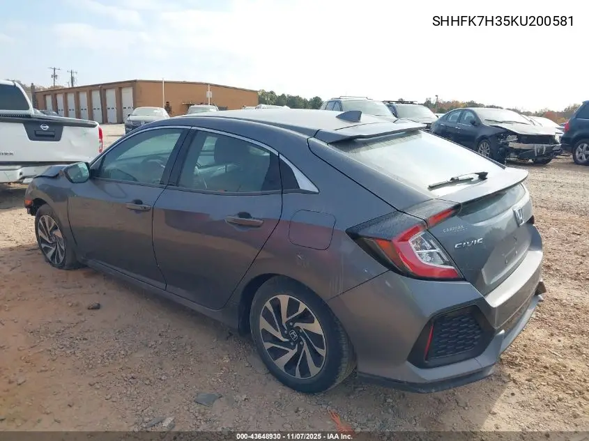 SHHFK7H35KU200581 2019 Honda Civic Lx
