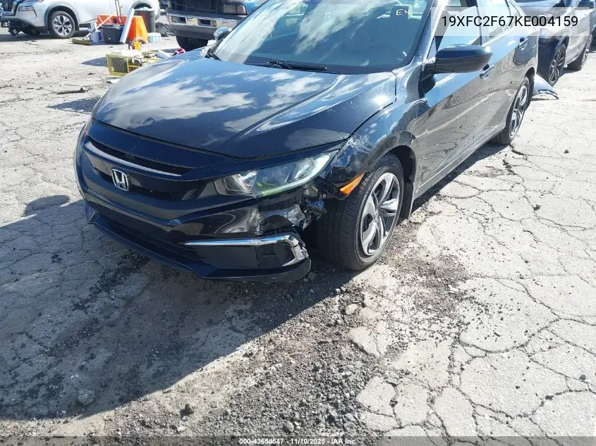 19XFC2F67KE004159 2019 Honda Civic Lx