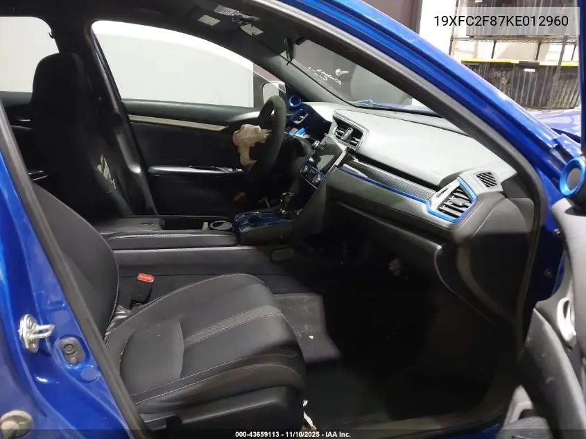 19XFC2F87KE012960 2019 Honda Civic Sport