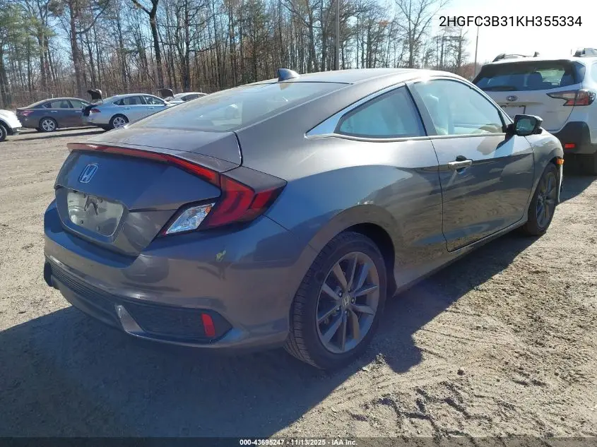 2HGFC3B31KH355334 2019 Honda Civic Ex