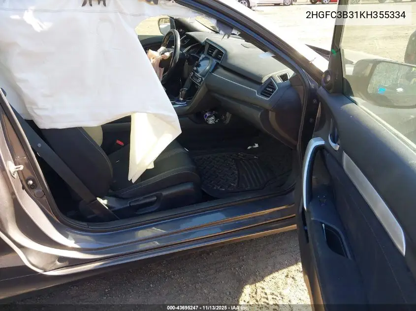 2HGFC3B31KH355334 2019 Honda Civic Ex