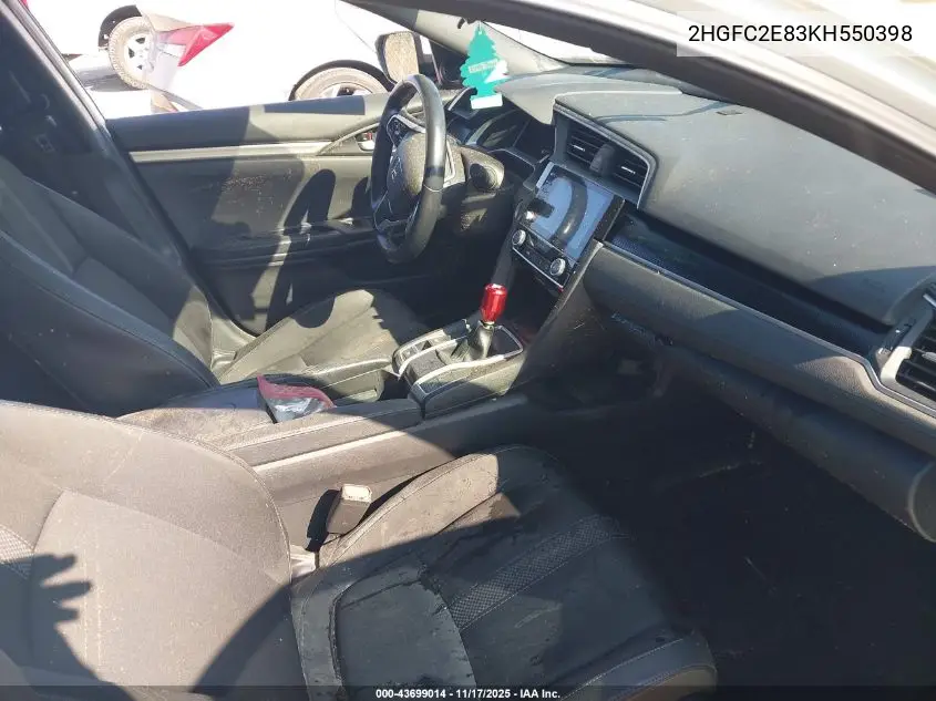 2HGFC2E83KH550398 2019 Honda Civic Sport