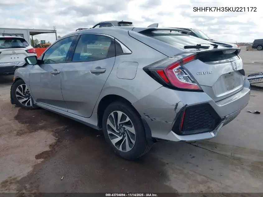 SHHFK7H35KU221172 2019 Honda Civic Lx