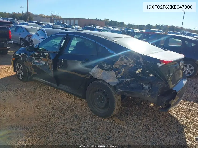 19XFC2F6XKE047300 2019 Honda Civic Lx
