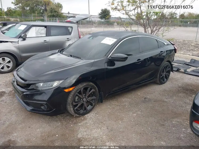 19XFC2F86KE016076 2019 Honda Civic Sport