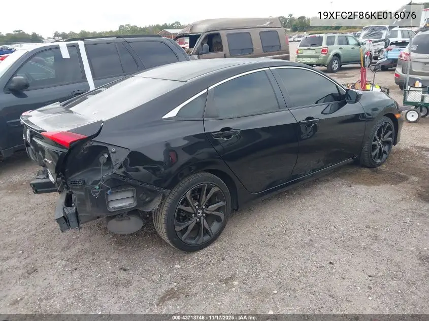 19XFC2F86KE016076 2019 Honda Civic Sport