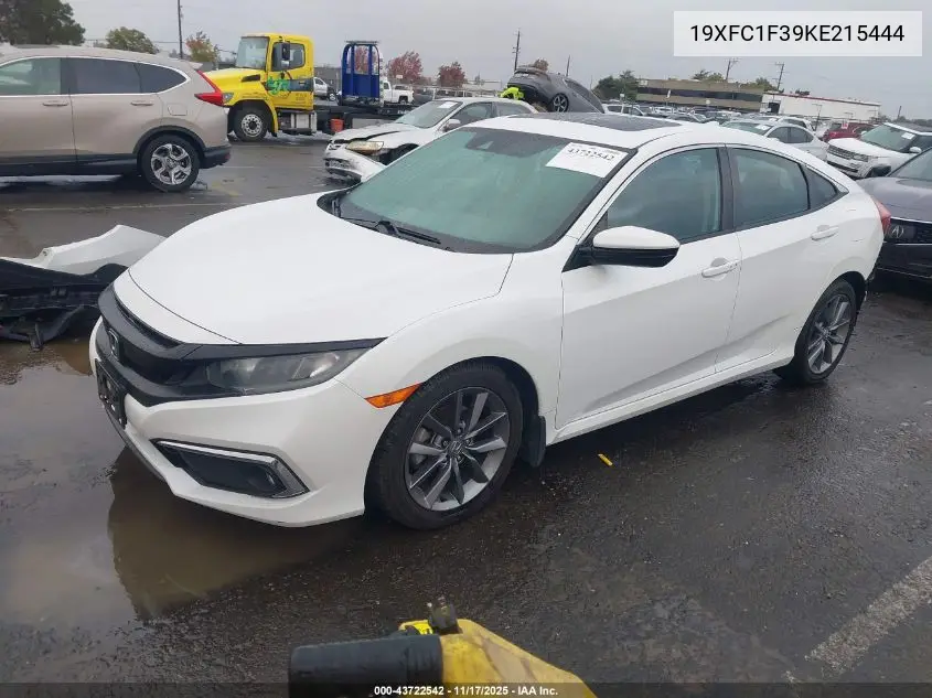 19XFC1F39KE215444 2019 Honda Civic Ex
