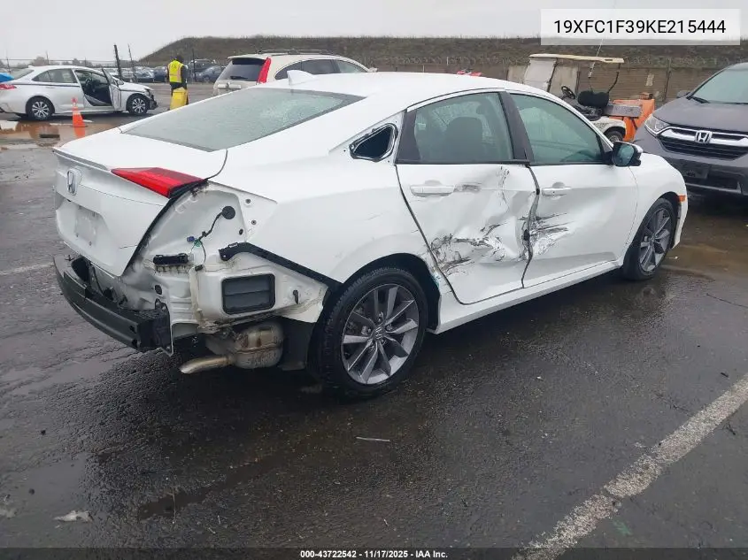 19XFC1F39KE215444 2019 Honda Civic Ex