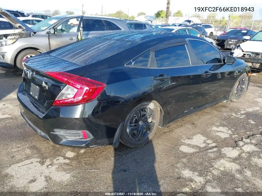 19XFC2F66KE018943 2019 Honda Civic Lx