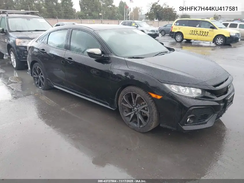 SHHFK7H44KU417581 2019 Honda Civic Sport