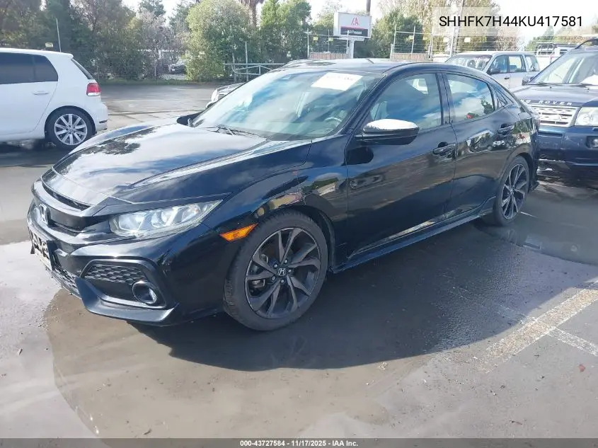 SHHFK7H44KU417581 2019 Honda Civic Sport