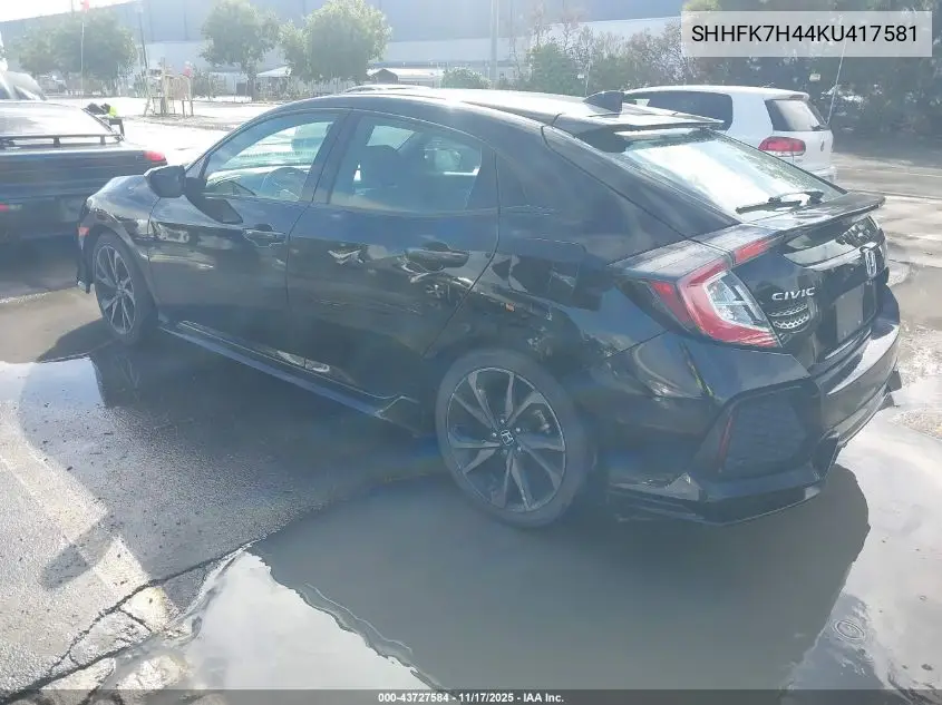 SHHFK7H44KU417581 2019 Honda Civic Sport