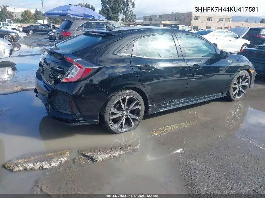 SHHFK7H44KU417581 2019 Honda Civic Sport