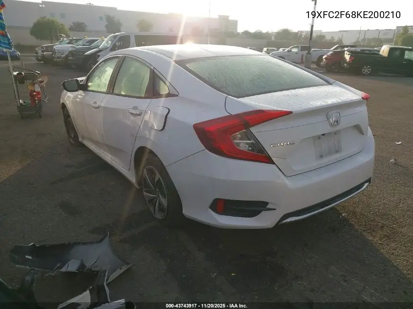 19XFC2F68KE200210 2019 Honda Civic Lx