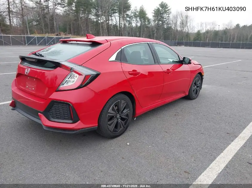 SHHFK7H61KU403090 2019 Honda Civic Ex