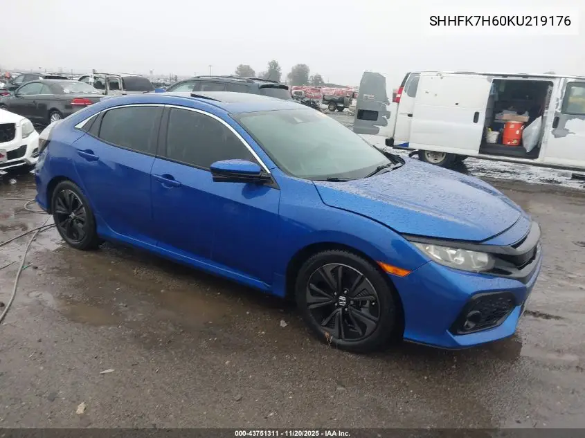 SHHFK7H60KU219176 2019 Honda Civic Ex