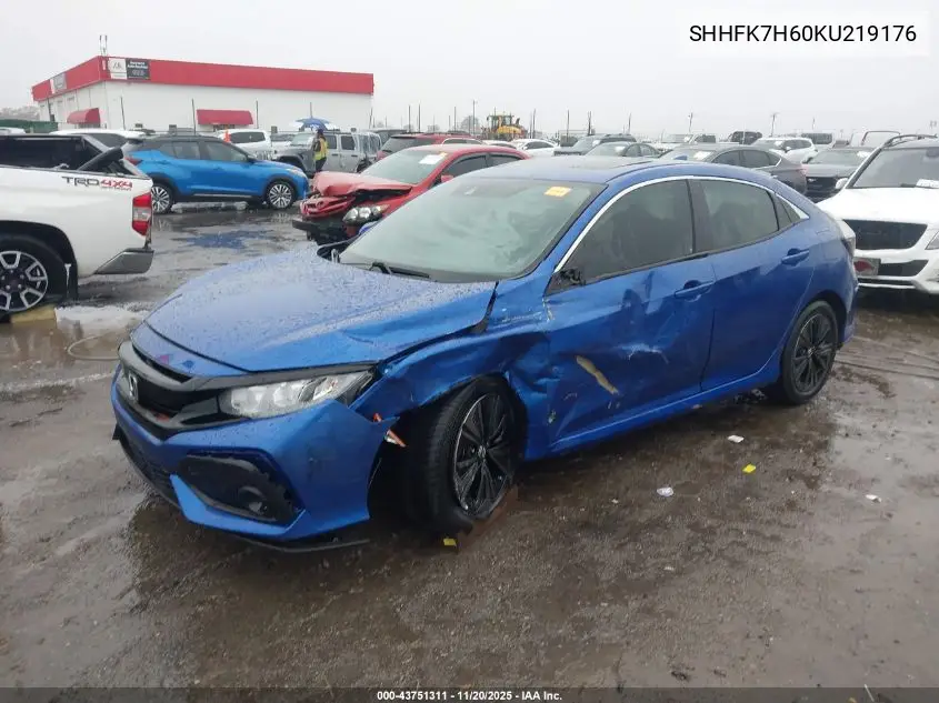 SHHFK7H60KU219176 2019 Honda Civic Ex