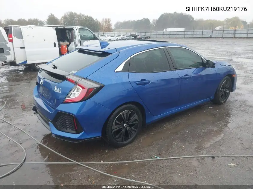 SHHFK7H60KU219176 2019 Honda Civic Ex