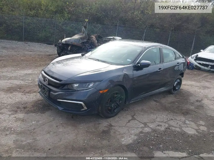 19XFC2F64KE027737 2019 Honda Civic Lx