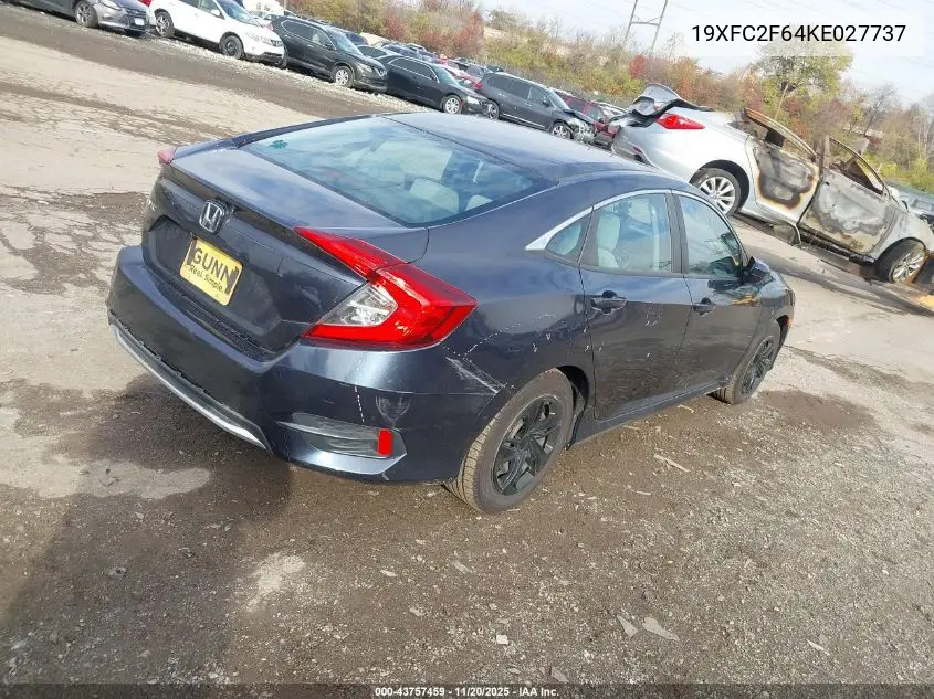 19XFC2F64KE027737 2019 Honda Civic Lx