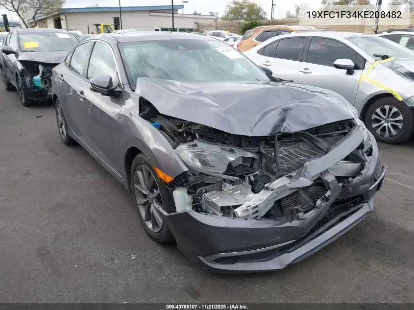 19XFC1F34KE208482 2019 Honda Civic Ex