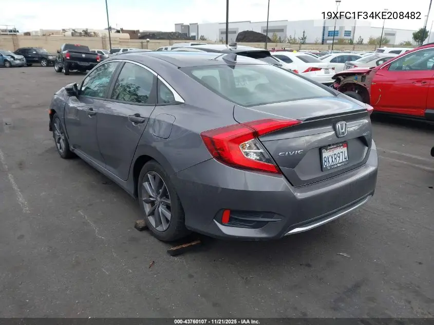 19XFC1F34KE208482 2019 Honda Civic Ex