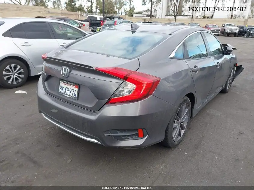 19XFC1F34KE208482 2019 Honda Civic Ex