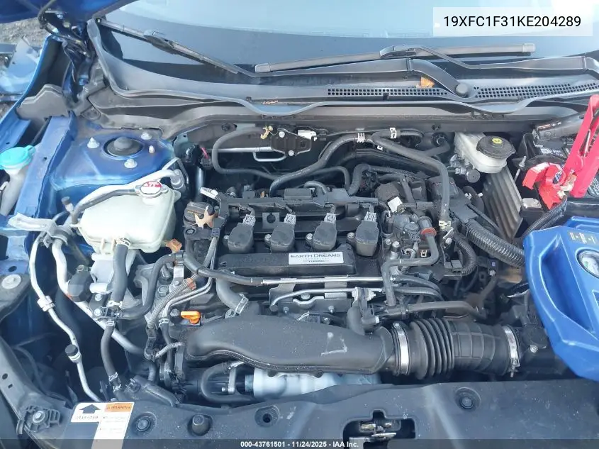 19XFC1F31KE204289 2019 Honda Civic Ex