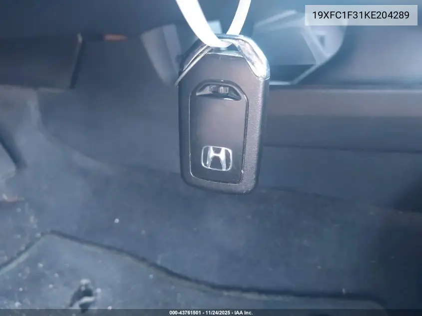 19XFC1F31KE204289 2019 Honda Civic Ex