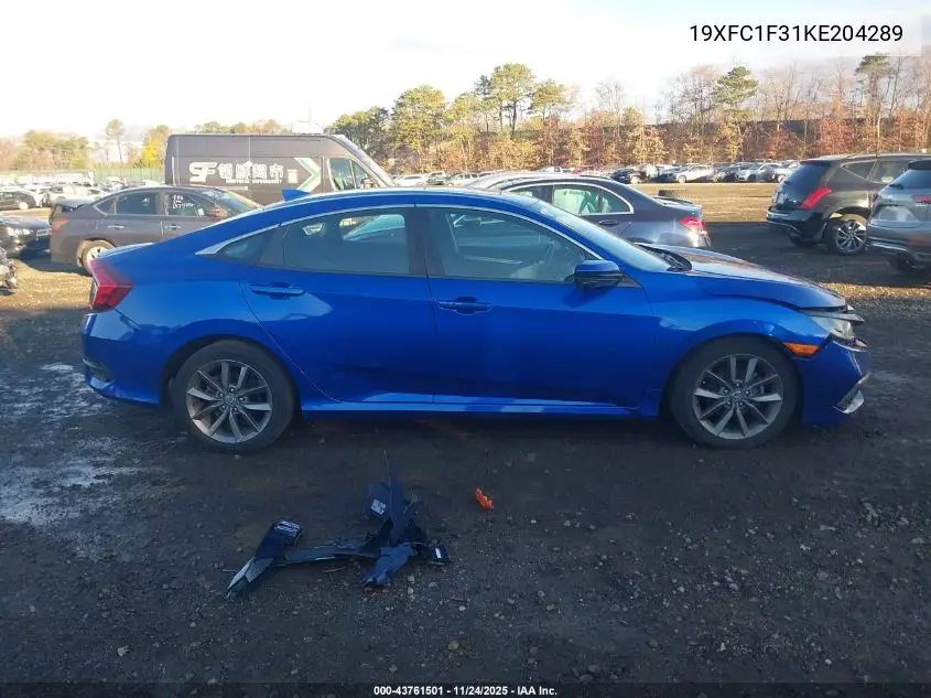 19XFC1F31KE204289 2019 Honda Civic Ex