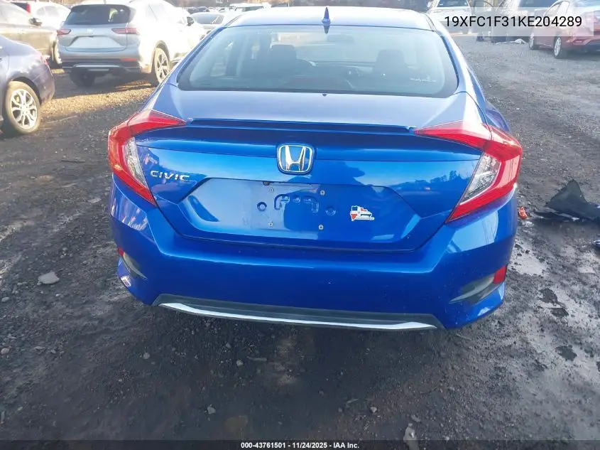 19XFC1F31KE204289 2019 Honda Civic Ex