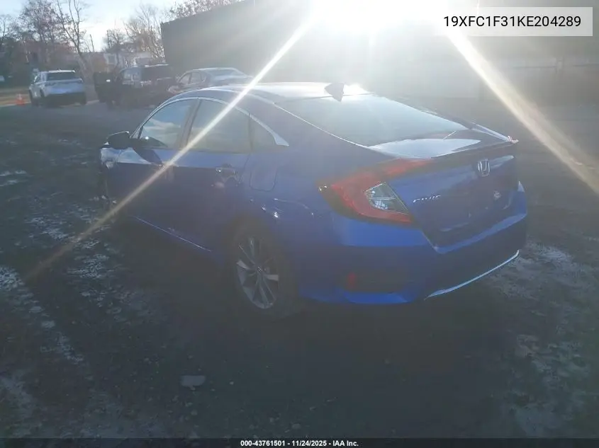 19XFC1F31KE204289 2019 Honda Civic Ex