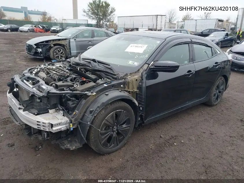 SHHFK7H62KU420108 2019 Honda Civic Ex